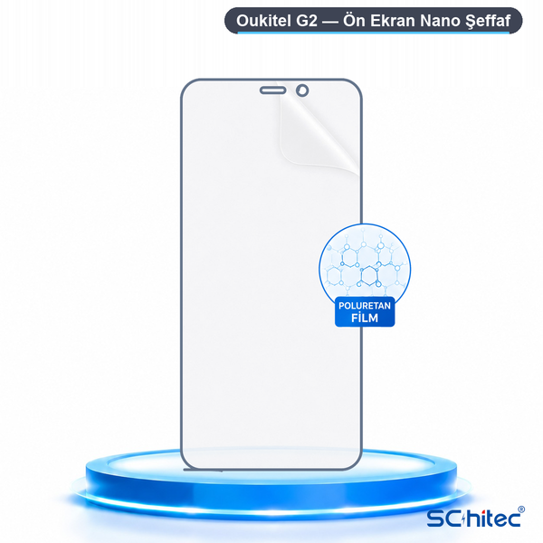ScHitec Oukitel G2 Uyumlu Ön Yüzey Nano Şeffaf Hidrojel Ekran Koruyucu