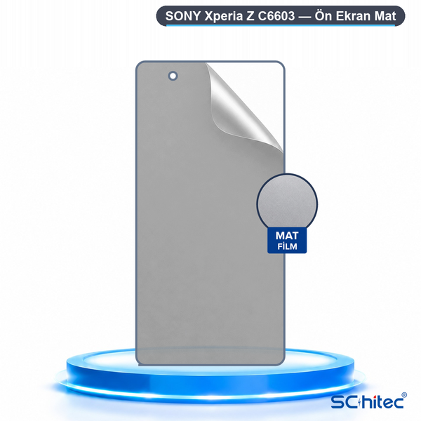 ScHitec Sony Xperia Z C6603 Uyumlu Ön Yüzey Mat Hidrojel Ekran Koruyucu
