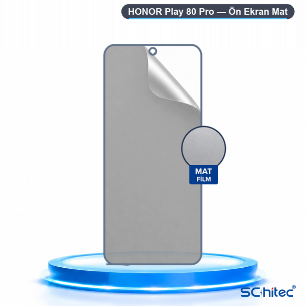 ScHitec Honor Play 80 Pro Uyumlu Ön Yüzey Mat Hidrojel Ekran Koruyucu