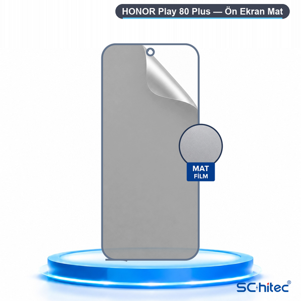 ScHitec Honor Play 80 Plus Uyumlu Ön Yüzey Mat Hidrojel Ekran Koruyucu