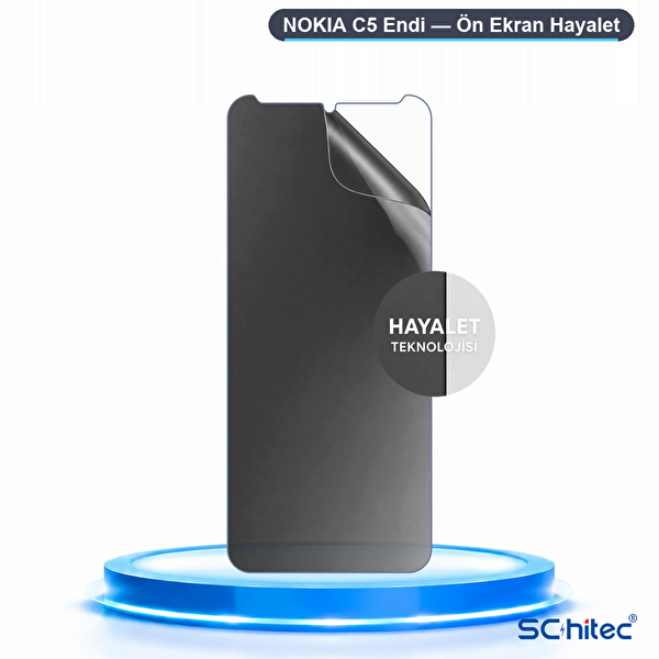 ScHitec Nokia C5 Endi Uyumlu Ön Yüzey Hayalet Privacy Hidrojel Ekran Koruyucu