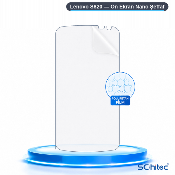 ScHitec Lenovo S820 Uyumlu Ön Yüzey Nano Şeffaf Hidrojel Ekran Koruyucu
