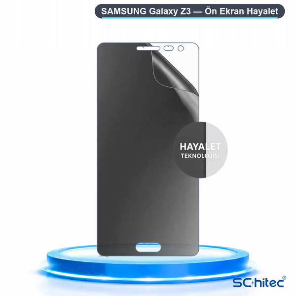 ScHitec Samsung Galaxy Z3 Uyumlu Ön Yüzey Hayalet Privacy Hidrojel Ekran Koruyucu