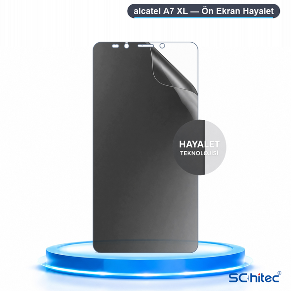ScHitec Alcatel A7 Xl Uyumlu Ön Yüzey Hayalet Privacy Hidrojel Ekran Koruyucu
