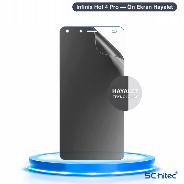 ScHitec Infinix Hot 4 Pro Uyumlu Ön Yüzey Hayalet Privacy Hidrojel Ekran Koruyucu