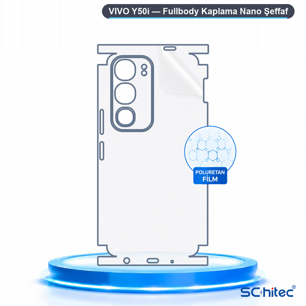 ScHitec Vivo Y50İ Uyumlu Fullbody Arka Kaplama Hidrojel Koruyucu Film
