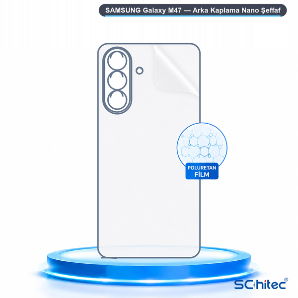 ScHitec Samsung Galaxy M47 Uyumlu Arka Yüzey Hidrojel Koruyucu Film