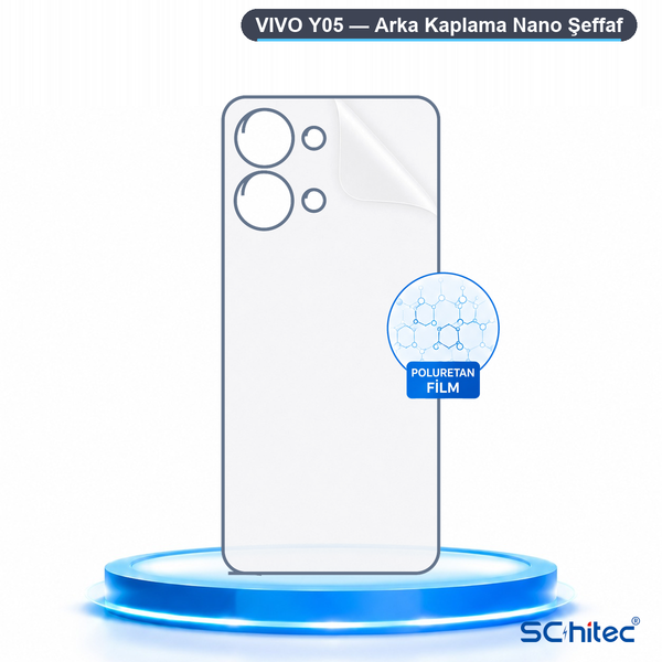 ScHitec Vivo Y05 Uyumlu Arka Yüzey Hidrojel Koruyucu Film