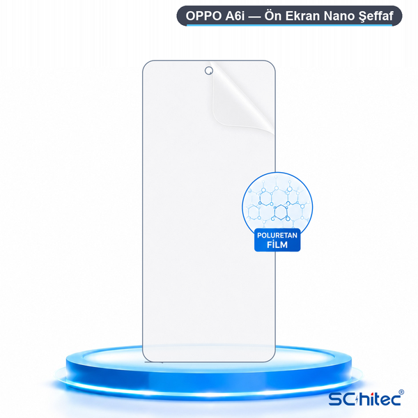 ScHitec Oppo A6İ Uyumlu Ön Yüzey Nano Şeffaf Hidrojel Ekran Koruyucu