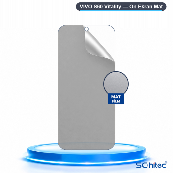ScHitec Vivo S60 Vitality Uyumlu Ön Yüzey Mat Hidrojel Ekran Koruyucu