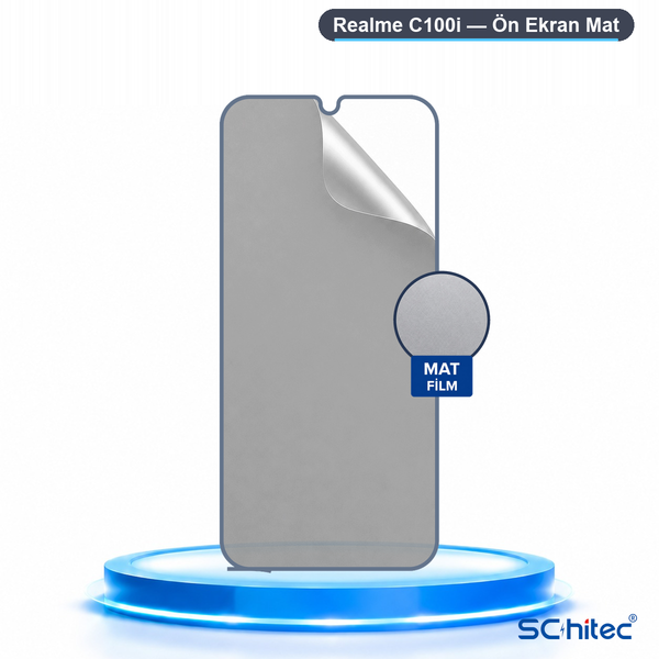 ScHitec Realme C100İ Uyumlu Ön Yüzey Mat Hidrojel Ekran Koruyucu