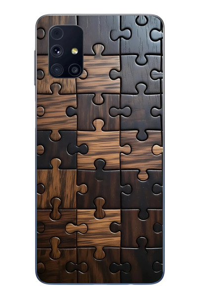 Le Balvo Samsung Galaxy M31s Uyumlu Puzzle Baskılı Silikon Kılıf