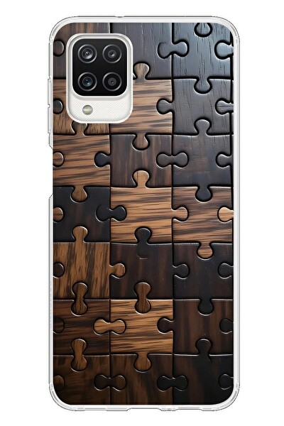 Le Balvo Samsung Galaxy A12 Uyumlu Puzzle Baskılı Silikon Kılıf