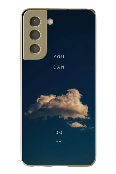 Le Balvo Samsung Galaxy S21 FE Uyumlu You Can Do İt Baskılı Silikon Kılıf