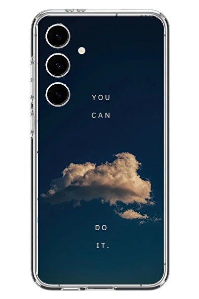 Le Balvo Samsung Galaxy S24 FE Uyumlu You Can Do İt Baskılı Silikon Kılıf