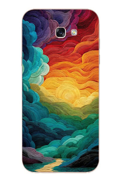 Le Balvo Samsung Galaxy A7 2017 Uyumlu Gün Doğumu ve Batımı Baskılı Silikon Kılıf