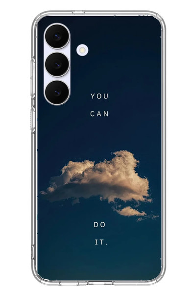Le Balvo Samsung Galaxy S25 FE Uyumlu You Can Do İt Baskılı Silikon Kılıf