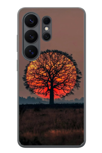 Le Balvo Samsung Galaxy S26 Ultra Uyumlu Güneşe Denk Gelen Ağaç Baskılı Silikon Kılıf