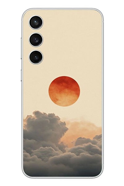 Le Balvo Samsung Galaxy S23 FE Uyumlu Bulut ve Güneş Baskılı Silikon Kılıf