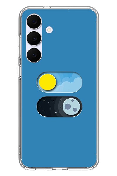 Le Balvo Samsung Galaxy S25 FE Uyumlu Gece Gündüz Geçiş Baskılı Silikon Kılıf