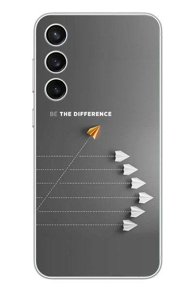 Le Balvo Samsung Galaxy S23 FE Uyumlu Be The DifFErence Baskılı Silikon Kılıf