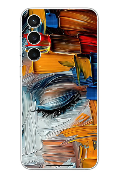 Le Balvo Samsung Galaxy S23 FE Uyumlu Göz Boyama Fırçaları Baskılı Silikon Kılıf