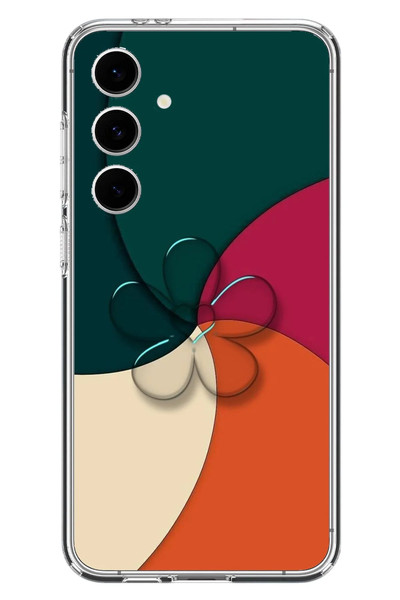 Le Balvo Samsung Galaxy S24 FE Uyumlu Modern Yonca Renkleri Baskılı Silikon Kılıf