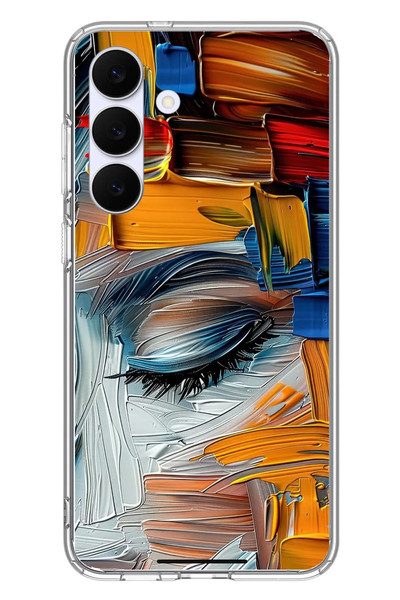 Le Balvo Samsung Galaxy S25 FE Uyumlu Göz Boyama Fırçaları Baskılı Silikon Kılıf
