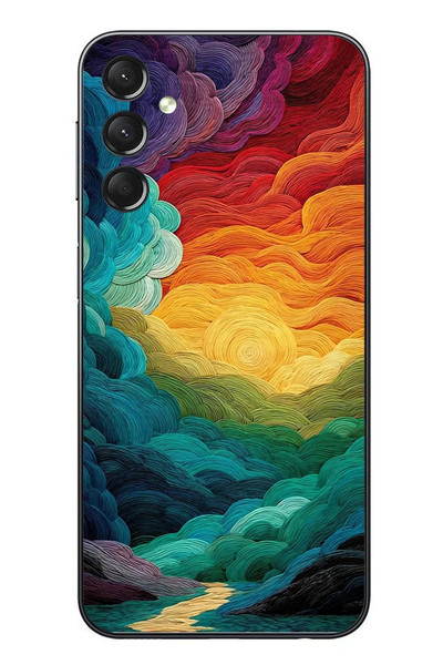 Le Balvo Samsung Galaxy A24 Uyumlu Gün Doğumu ve Batımı Baskılı Silikon Kılıf