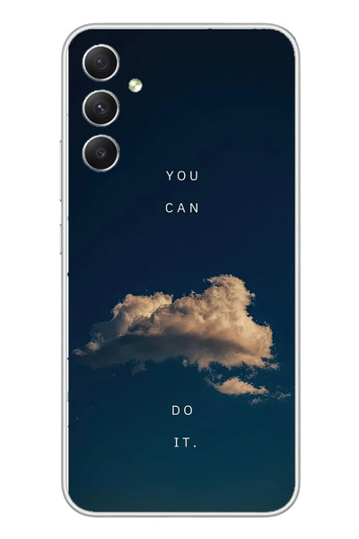Le Balvo Samsung Galaxy A34 Uyumlu You Can Do İt Baskılı Silikon Kılıf