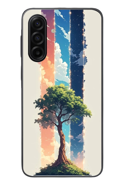 Le Balvo Samsung Galaxy A17 Uyumlu Yalnız Ağaç Dört Mevsim Baskılı Silikon Kılıf