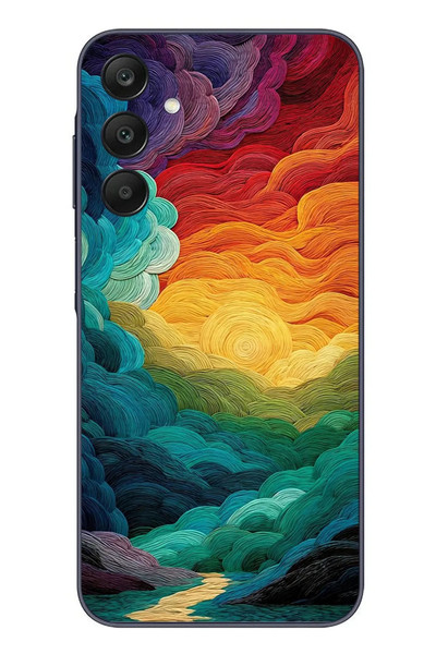 Le Balvo Samsung Galaxy A25 Uyumlu Gün Doğumu ve Batımı Baskılı Silikon Kılıf
