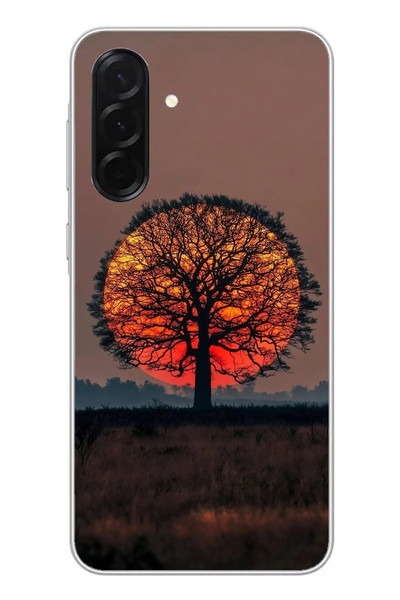 Le Balvo Samsung Galaxy A36 Uyumlu Güneşe Denk Gelen Ağaç Baskılı Silikon Kılıf