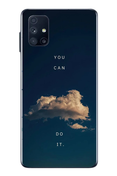 Le Balvo Samsung Galaxy M51 Uyumlu You Can Do İt Baskılı Silikon Kılıf