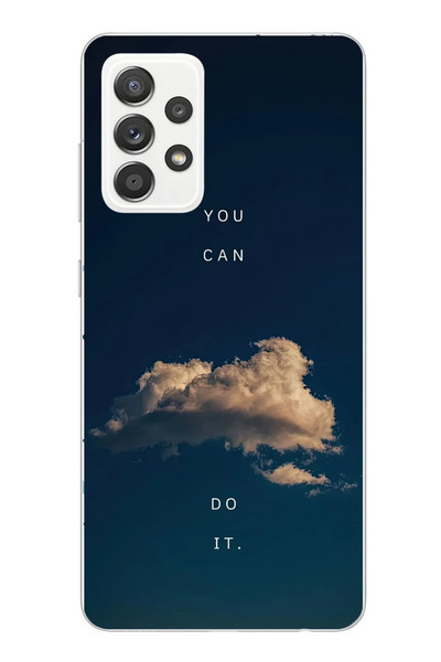 Le Balvo Samsung Galaxy A52 Uyumlu You Can Do İt Baskılı Silikon Kılıf