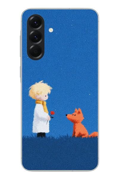 Le Balvo Samsung Galaxy A56 Uyumlu Sarışın Çocuk ve Köpek Baskılı Silikon Kılıf