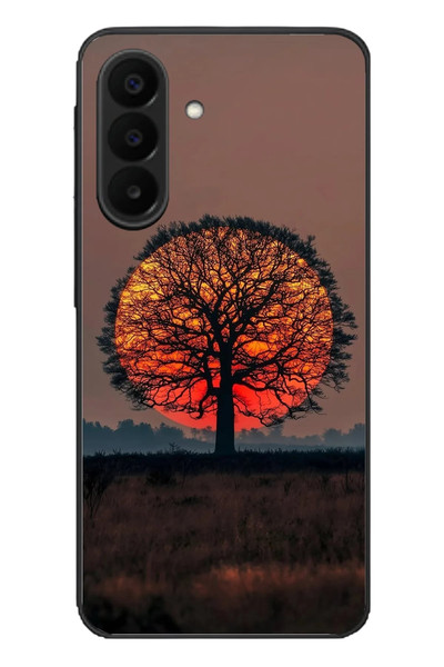 Le Balvo Samsung Galaxy A27 Uyumlu Güneşe Denk Gelen Ağaç Baskılı Silikon Kılıf