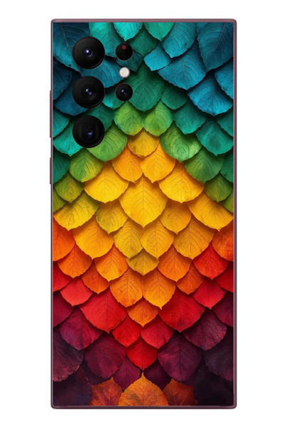 Le Balvo Samsung Galaxy S22 Ultra Uyumlu Efsun Renk Demeti Baskılı Silikon Kılıf