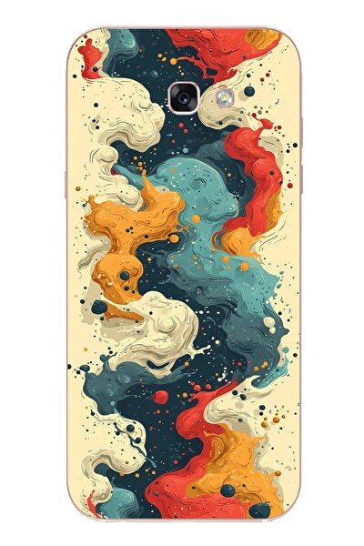 Le Balvo Samsung Galaxy A7 2017 Uyumlu Ahenkli Boya İzleri Baskılı Silikon Kılıf