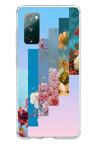 Le Balvo Samsung Galaxy S20 FE Uyumlu Dik Çiçek Tabloları Baskılı Silikon Kılıf