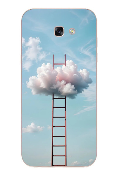 Le Balvo Samsung Galaxy A7 2017 Uyumlu Buluta Çıkan Merdiven Baskılı Silikon Kılıf