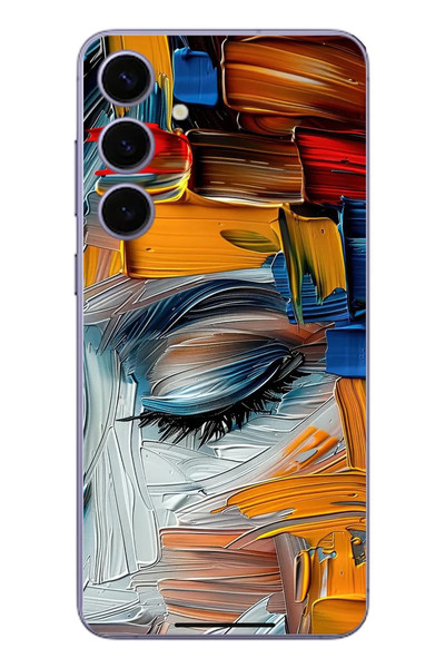 Le Balvo Samsung Galaxy S24 Plus Uyumlu Göz Boyama Fırçaları Baskılı Silikon Kılıf