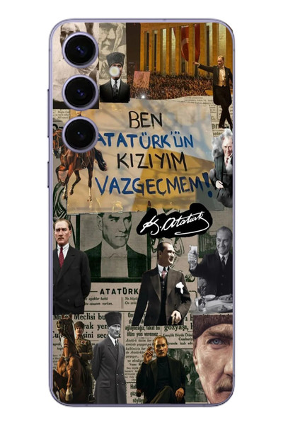 Le Balvo Samsung Galaxy S24 Plus Uyumlu Ben Atatürk Kızıyım Baskılı Silikon Kılıf