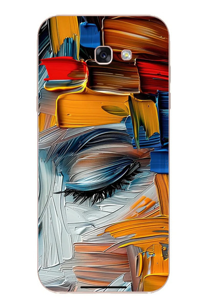 Le Balvo Samsung Galaxy A7 2017 Uyumlu Göz Boyama Fırçaları Baskılı Silikon Kılıf