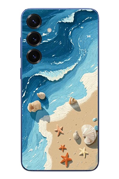 Le Balvo Samsung Galaxy S25 Plus Uyumlu Deniz Yıldızı Tatilde Baskılı Silikon Kılıf