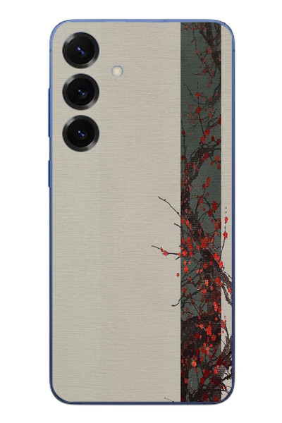 Le Balvo Samsung Galaxy S25 Plus Uyumlu Sade Sonbahar Sarmaşık Baskılı Silikon Kılıf