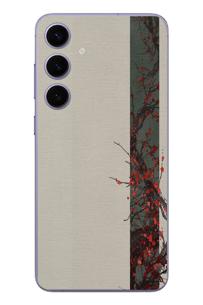 Le Balvo Samsung Galaxy S24 Plus Uyumlu Sade Sonbahar Sarmaşık Baskılı Silikon Kılıf