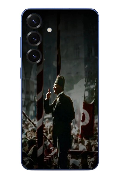 Le Balvo Samsung Galaxy S25 Plus Uyumlu Atatürk Hitap Ediyor Baskılı Silikon Kılıf