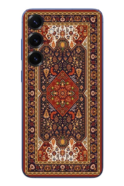 Le Balvo Samsung Galaxy S25 Plus Uyumlu Anadolu Motif Halısı Baskılı Silikon Kılıf