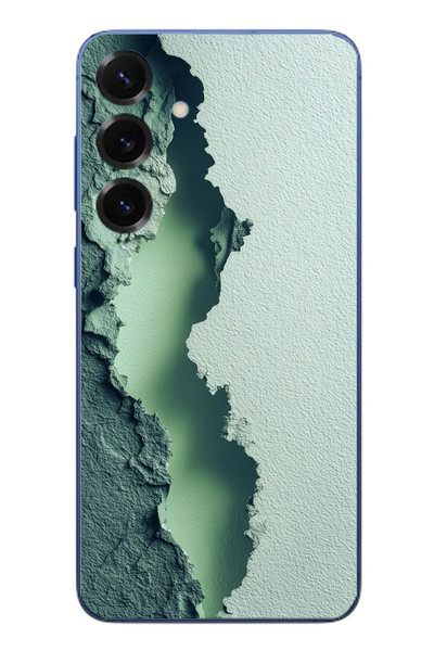 Le Balvo Samsung Galaxy S25 Plus Uyumlu Koyu Yeşil İzler Baskılı Silikon Kılıf